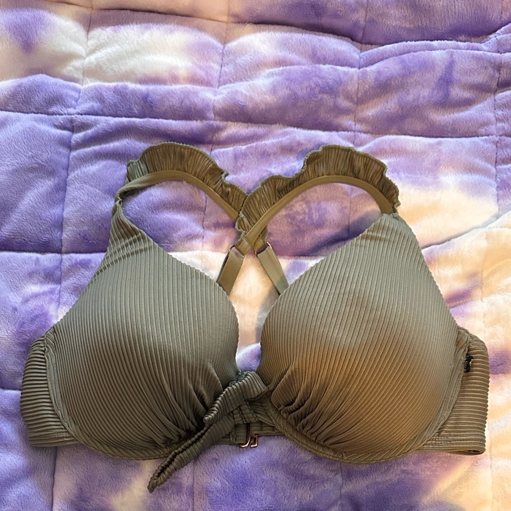 La Vie En Rose Aqua Bikini Top